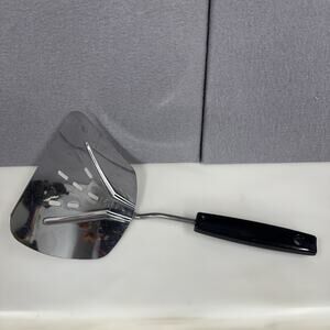 Vtg Foley Stainless MPLS Vintage Wide Slotted Spatula Curve Flipper Fish Turner